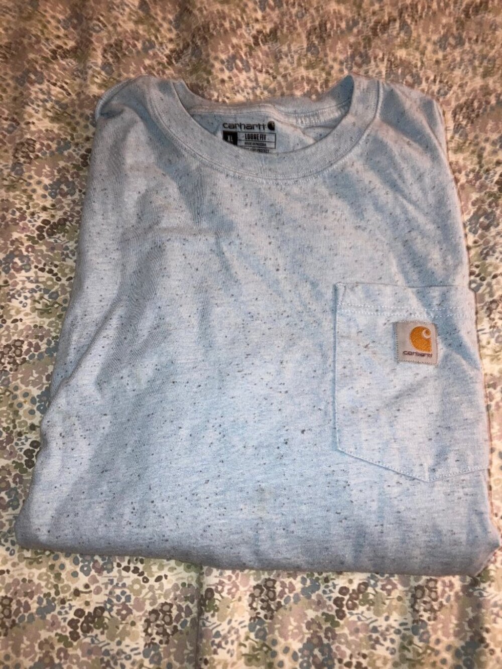 Carhartt Original Fit One Pocket Tshirt Heavy Cotton Light Blue Men's XL
